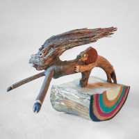 The Hunt: Wood, 17x12 inches high, £450