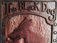 Sign for The Black Dog MicroPub in Whitstable